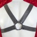 Snapped Men's Black Leather Harness with Black Hardware