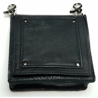 Doubleton Leather Bag, shown in black.