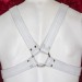 White Leather Men's Buckled Harness